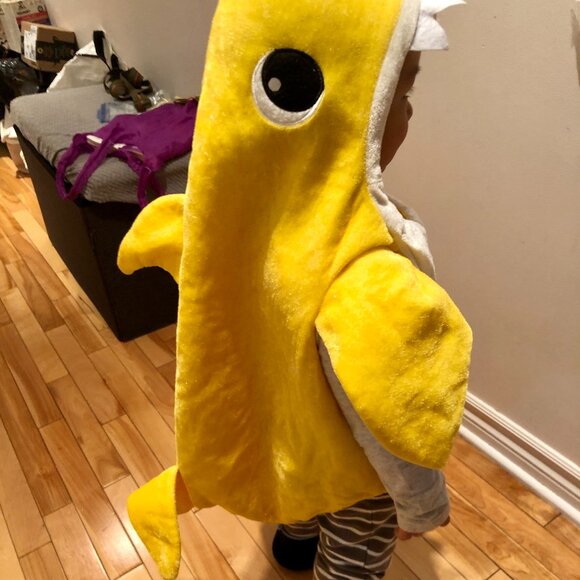 [Kids 3-4T] Plush Baby Shark Halloween Costume Jumpsuit One Piece Toddler - Picture 4 of 7